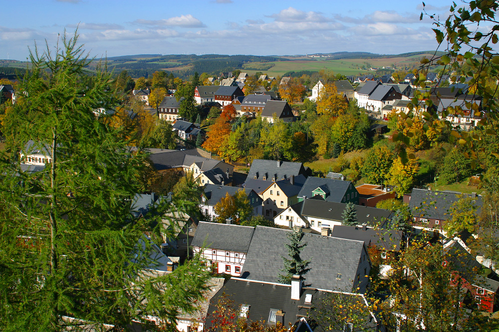 Ein Blick auf Seiffen von der Binge