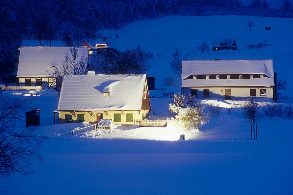 Seiffener Freilichtmuseum in der Weihnachtszeit